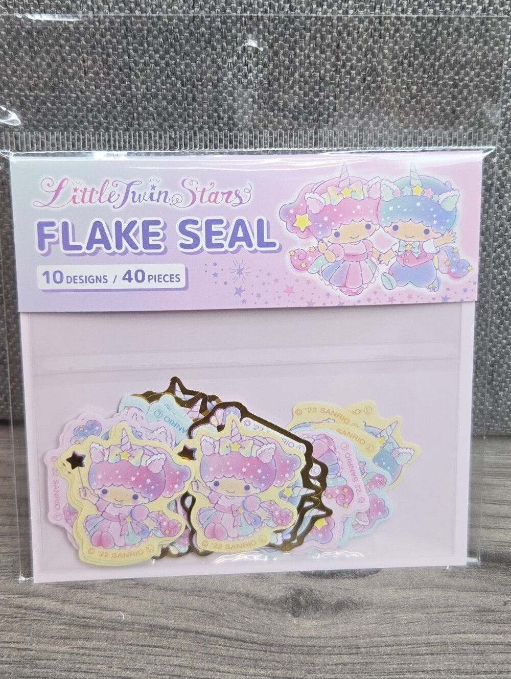 Sanrio Little Twin Stars Flake Seal 40pc Japanese Kawaii